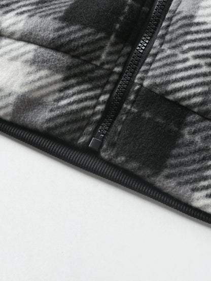 Teddy-Fleece Flanell Kapuzenmantel mit Reißverschluss