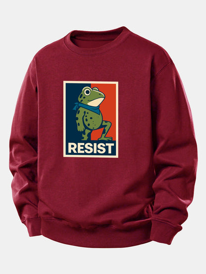 Resist Froschdruck Locker sitzendes Sweatshirt