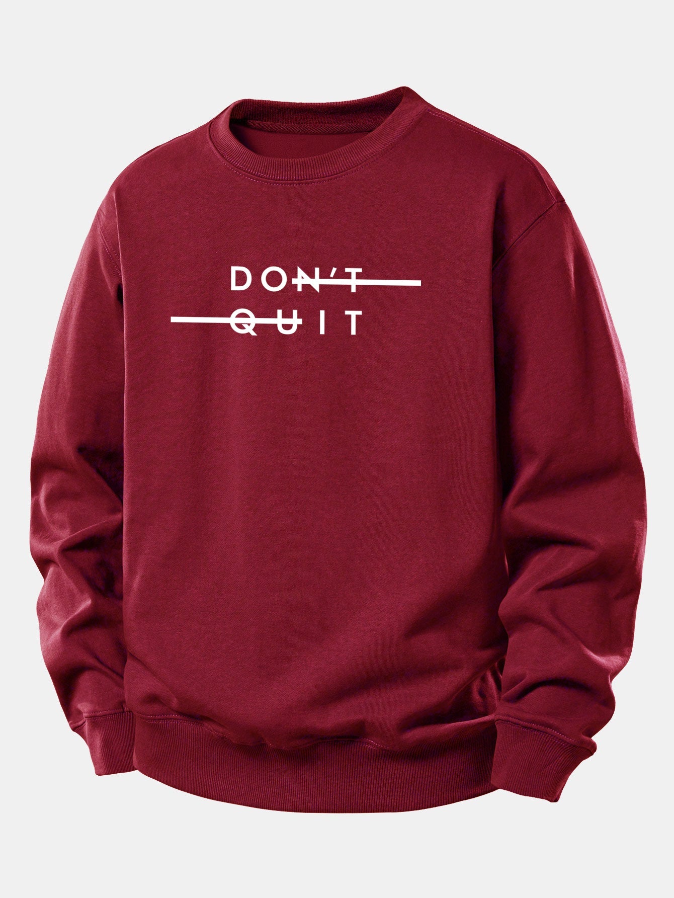 Entspannter Schnitt Sweatshirt mit 'Nicht Aufgeben' Druck