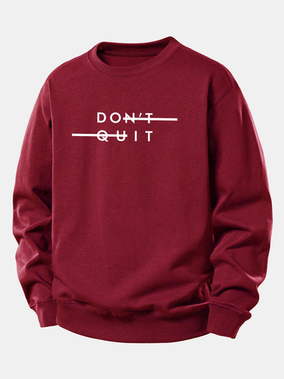 Entspannter Schnitt Sweatshirt mit 'Nicht Aufgeben' Druck