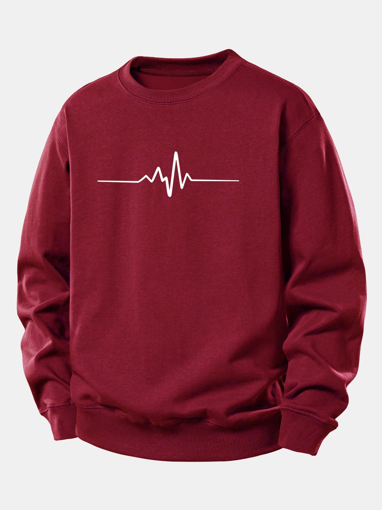 Sweatshirt mit Herzschlag-Motiv und lockerem Schnitt