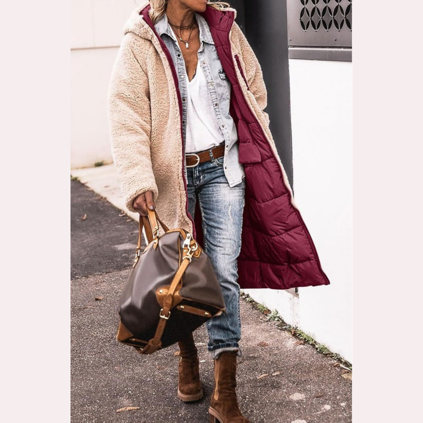 Amelia | Eleganter, wendbarer Damenmantel