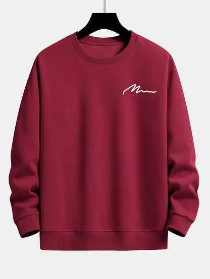 Men's Relaxed Fit Sweatshirt with Slogan Print