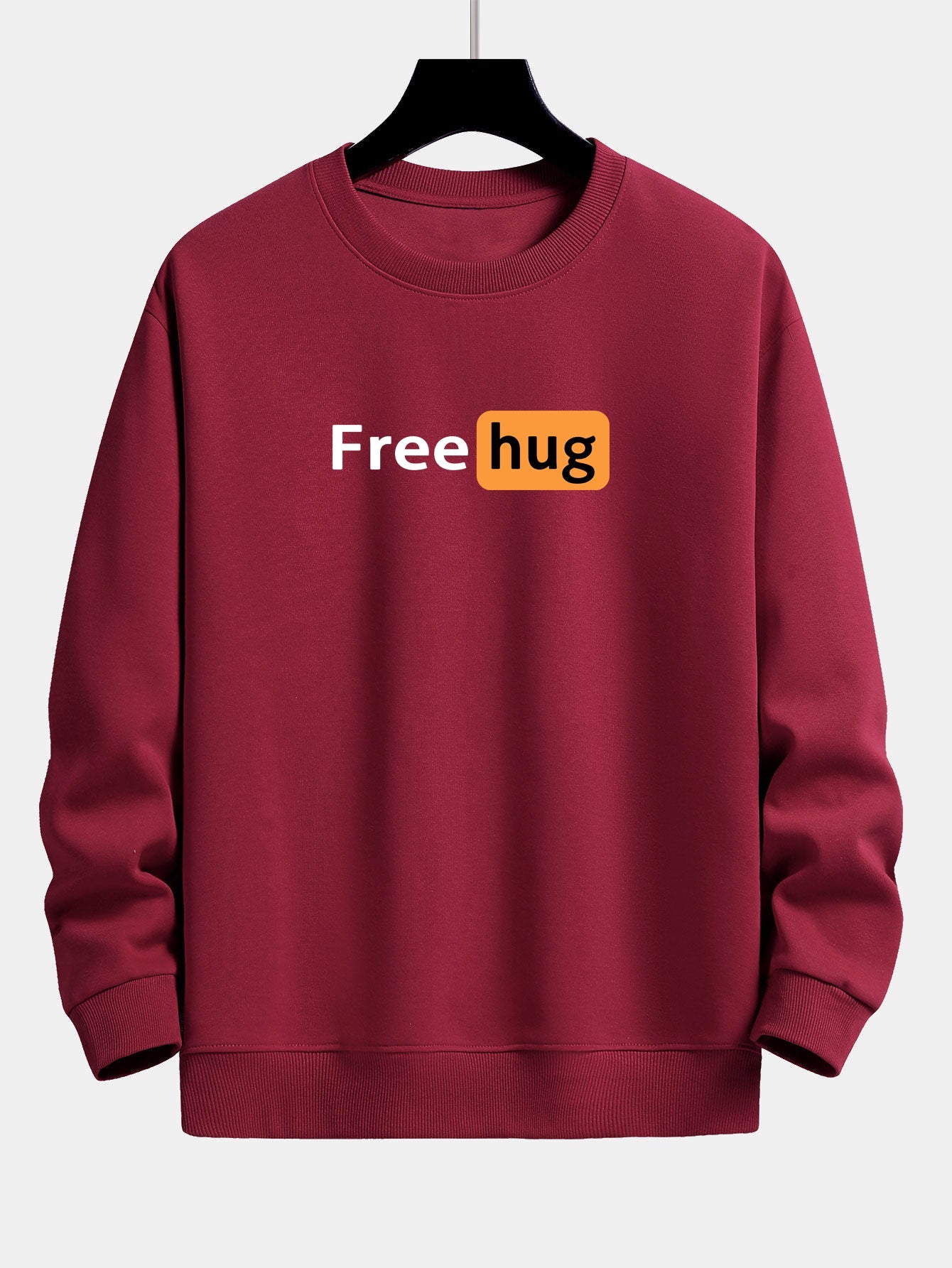 Free Hug Druck Locker sitzendes Sweatshirt