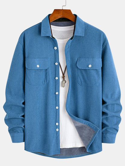 Plüschgefüttertes Kordhemd