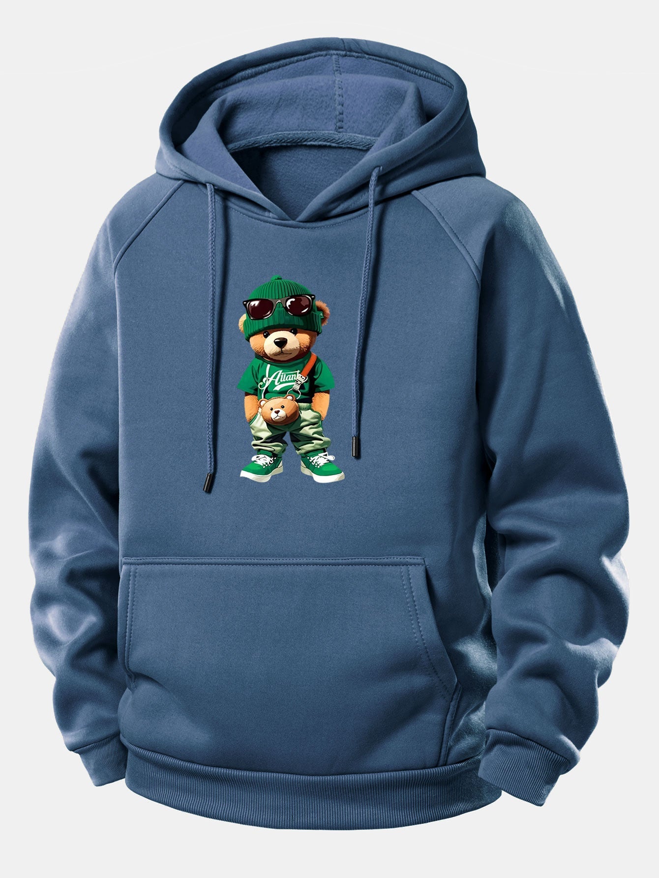 Stylischer Hoodie mit Bären-Print und Kordelzug