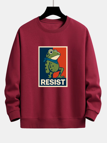 Resist Froschdruck Locker sitzendes Sweatshirt