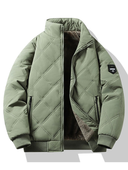 Steppjacke mit Stehkragen und Kunstpelzfutter