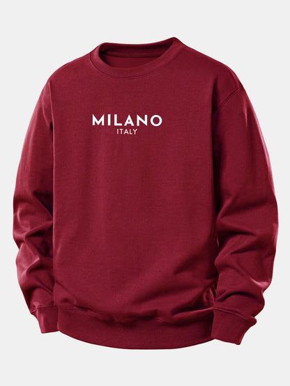 Relaxed Fit Milano Print Sweatshirt