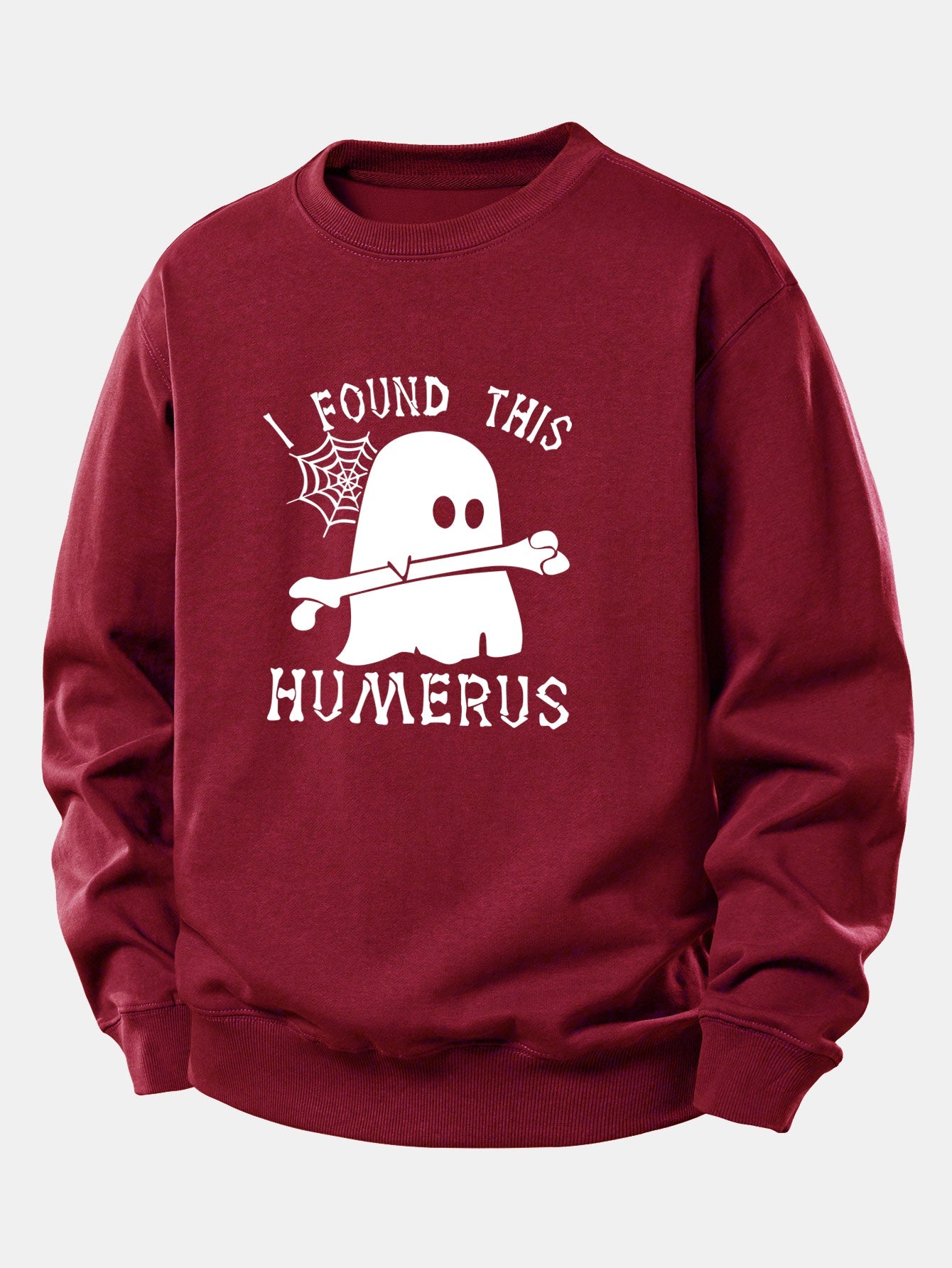 Ghost Fand Humerus Druck Sweatshirt mit lockerem Sitz
