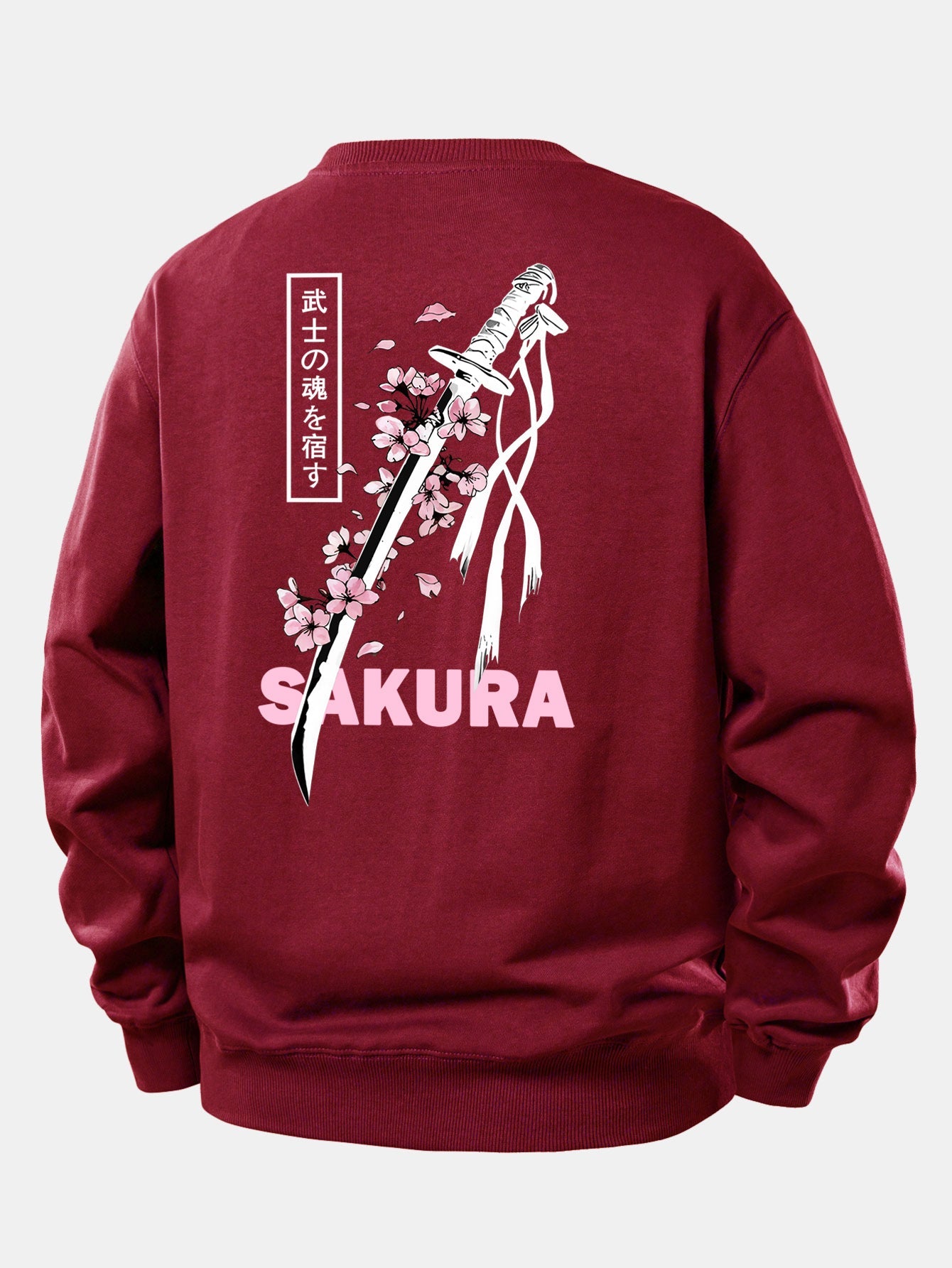 Sakura Katana Relaxed Fit Sweatshirt with Back Print