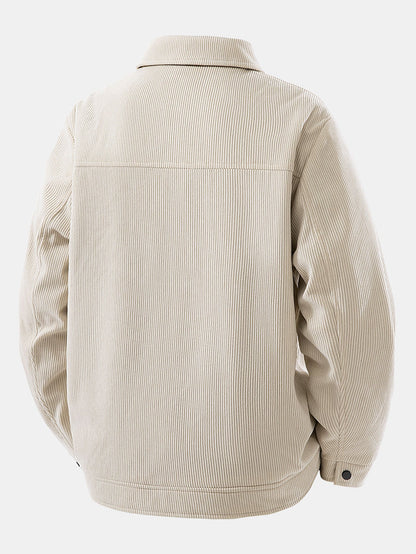 Teddygefütterte Cordjacke mit Taschen