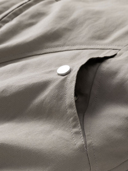 Boxy Passform Kunstpelzkragen Kapuzenmantel