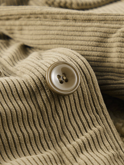 Teddy-Fleecegefütterte Cordjacke mit Knöpfen