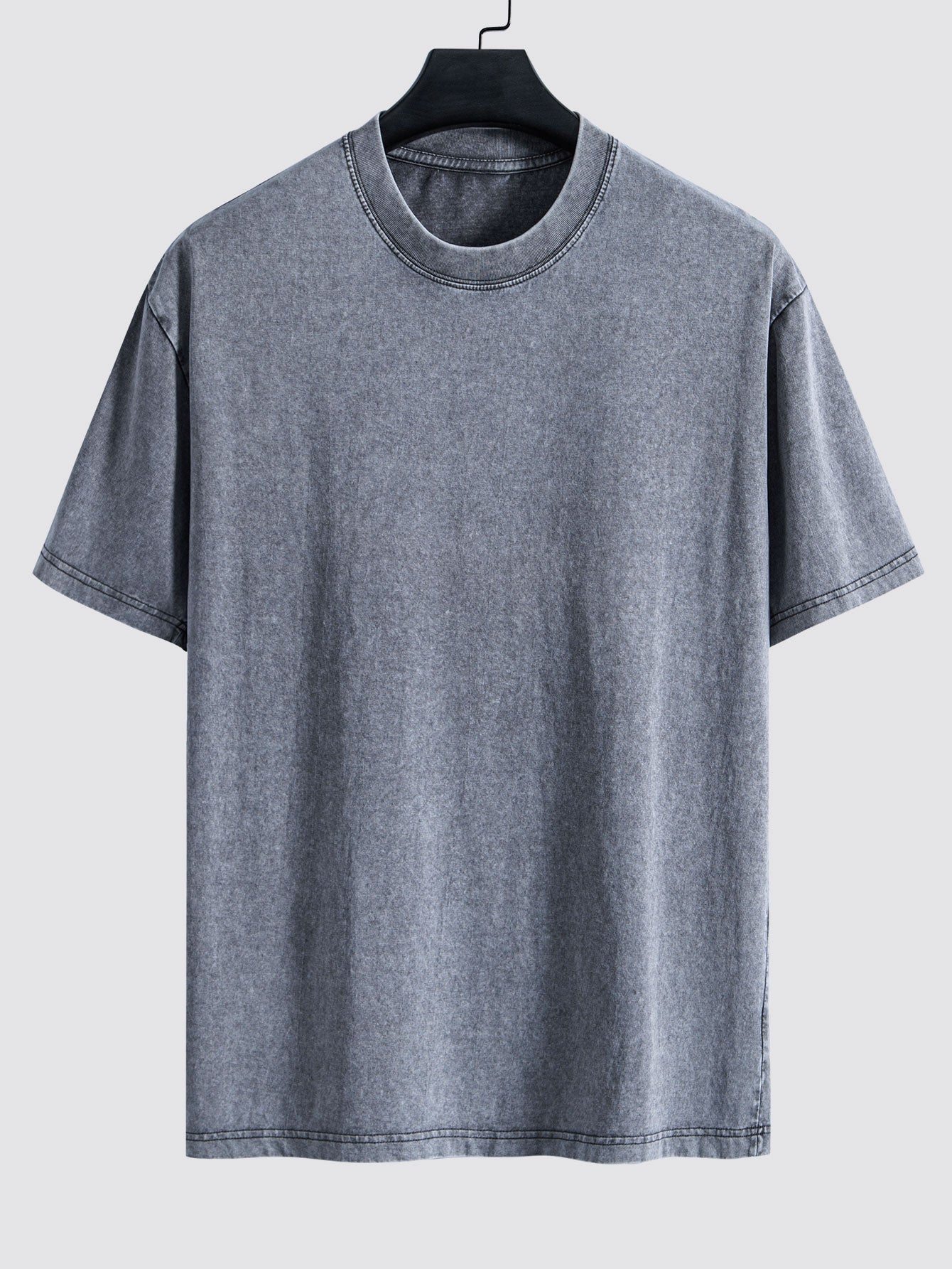 Basic gewaschenes, distressed Oversize T-Shirt mit Drop-Shoulder