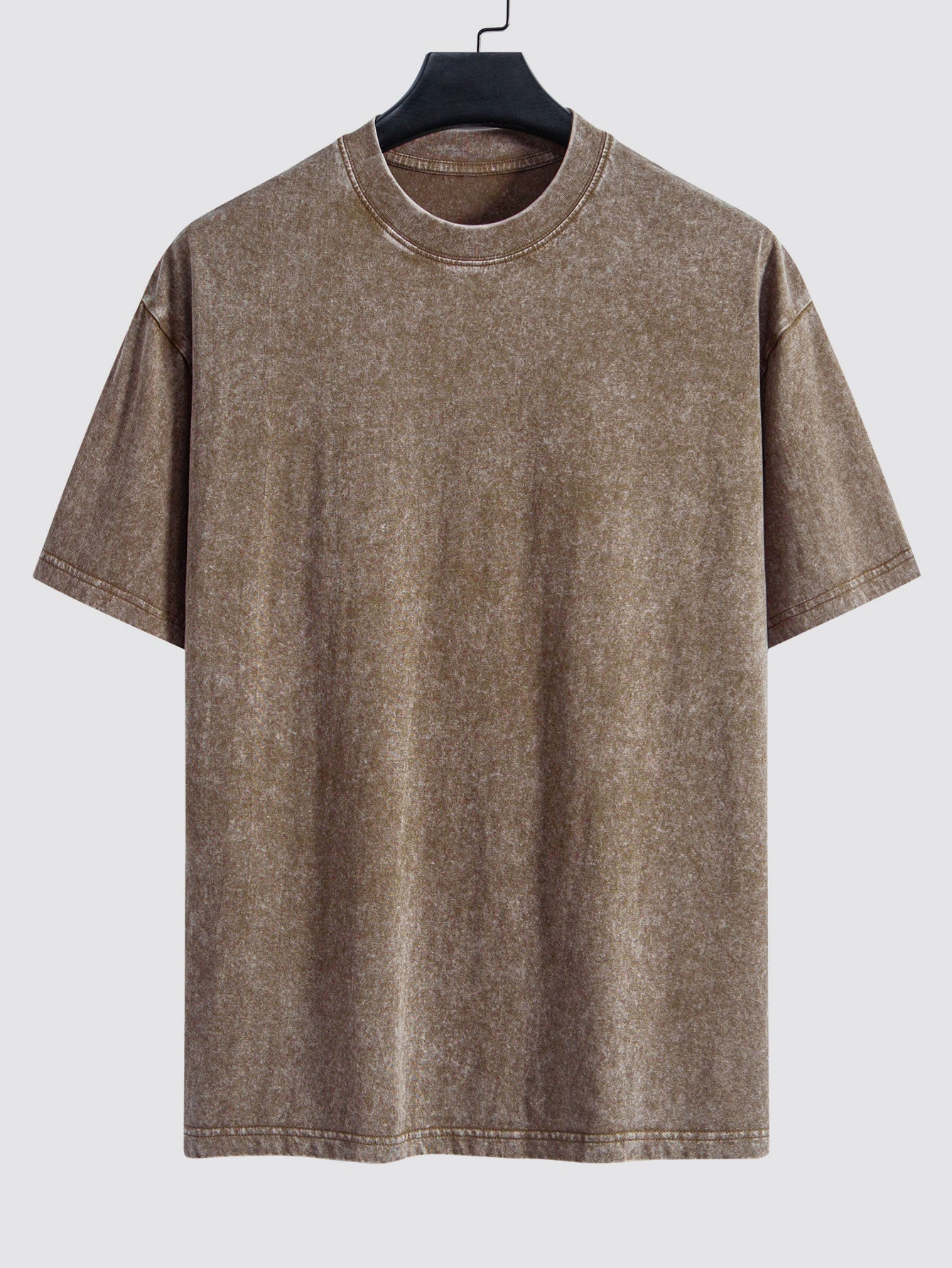 Basic gewaschenes, distressed Oversize T-Shirt mit Drop-Shoulder