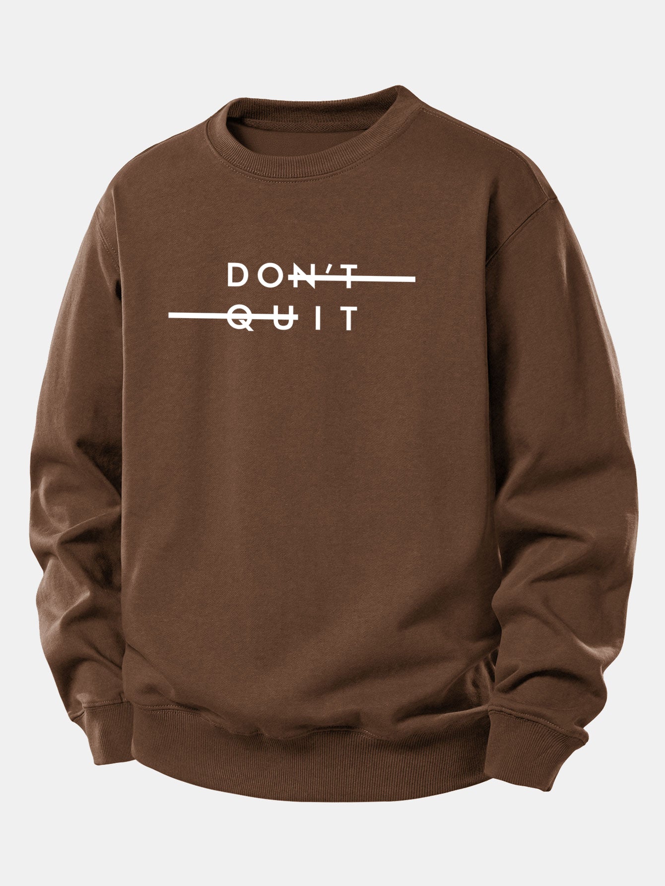 Entspannter Schnitt Sweatshirt mit 'Nicht Aufgeben' Druck