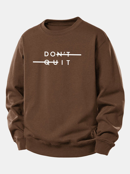 Entspannter Schnitt Sweatshirt mit 'Nicht Aufgeben' Druck