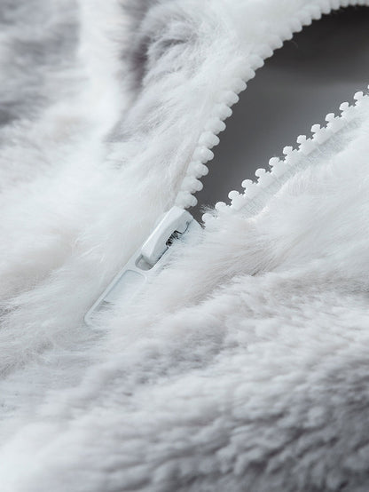 Kunstpelz Reißverschlussjacke