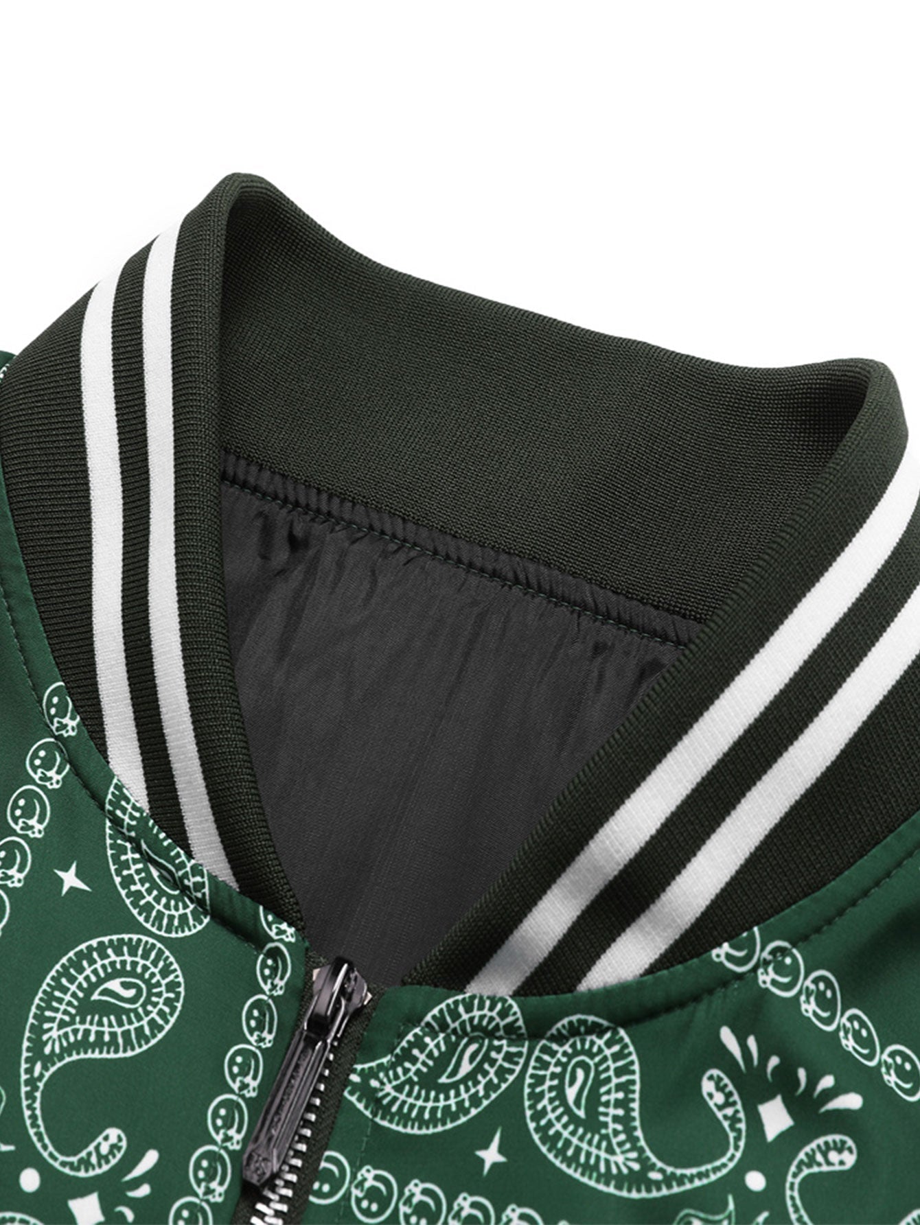 Paisley-Muster Baseballjacke