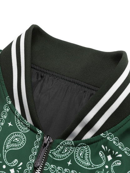 Paisley-Muster Baseballjacke