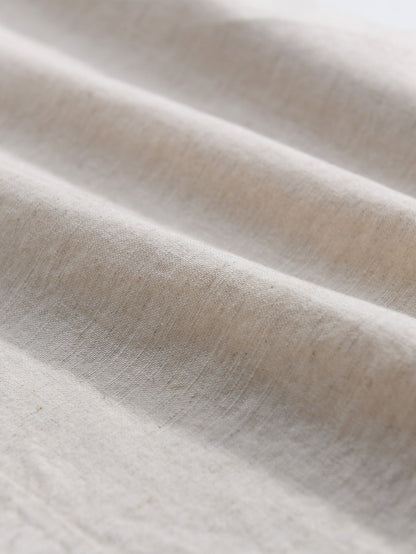 Langarm-Leinen-Baumwollhemd mit praktischer Tasche