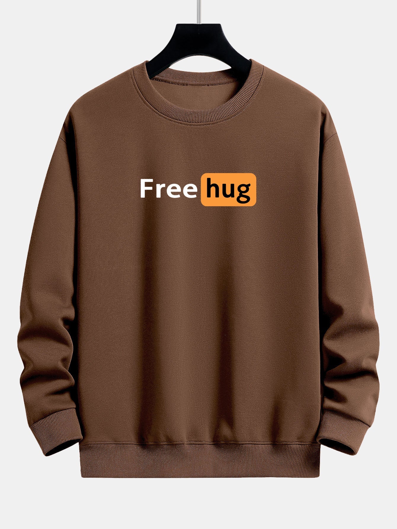 Free Hug Druck Locker sitzendes Sweatshirt