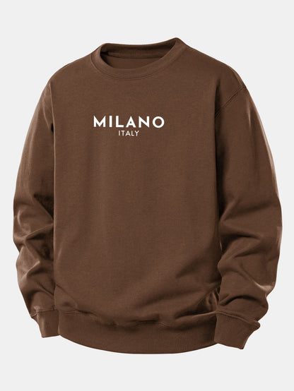 Relaxed Fit Milano Print Sweatshirt