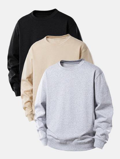 3 Stück Basic Relax Fit Sweatshirt