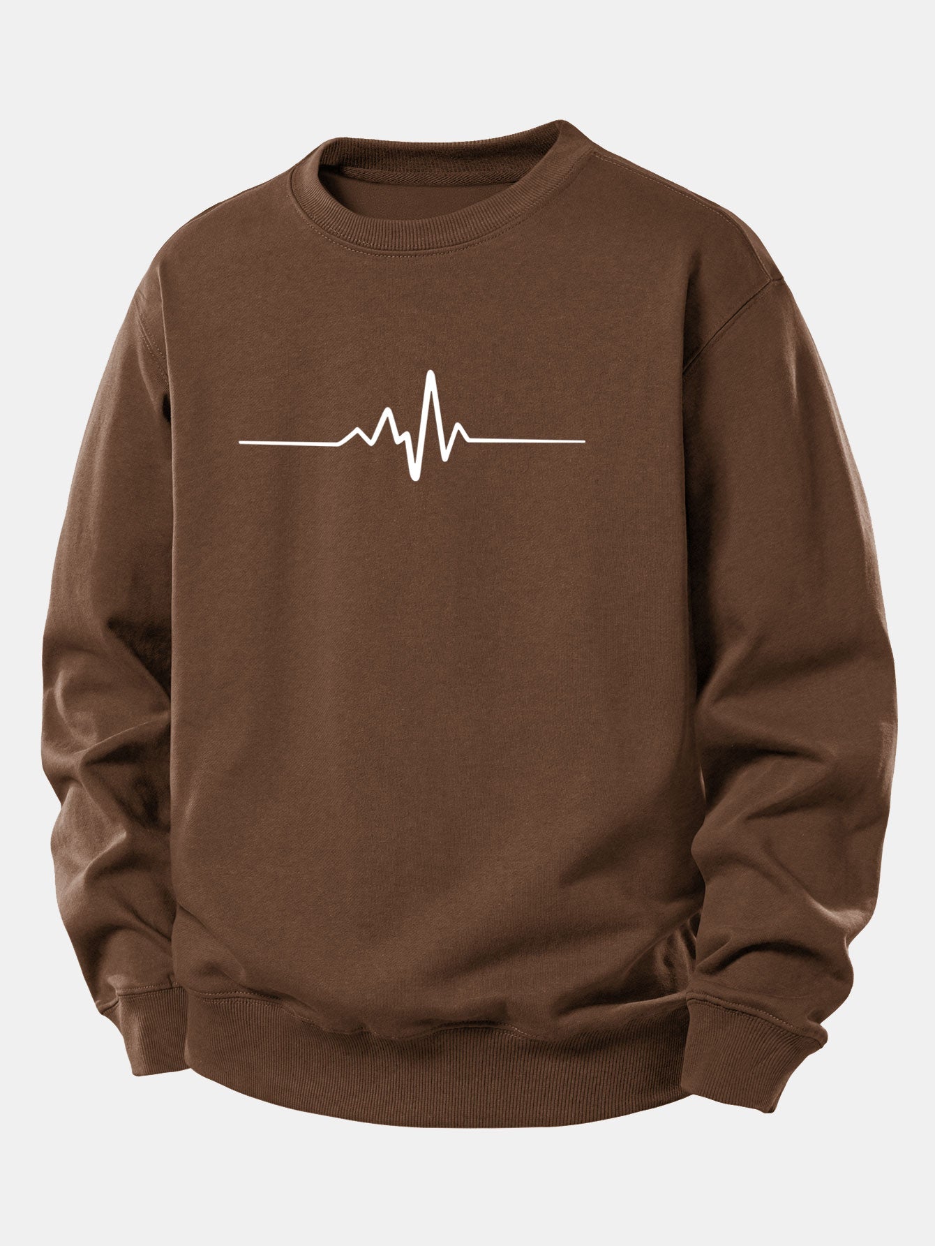 Sweatshirt mit Herzschlag-Motiv und lockerem Schnitt