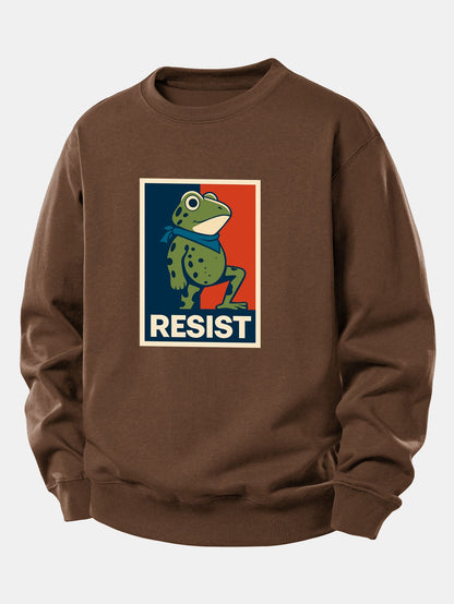 Resist Froschdruck Locker sitzendes Sweatshirt