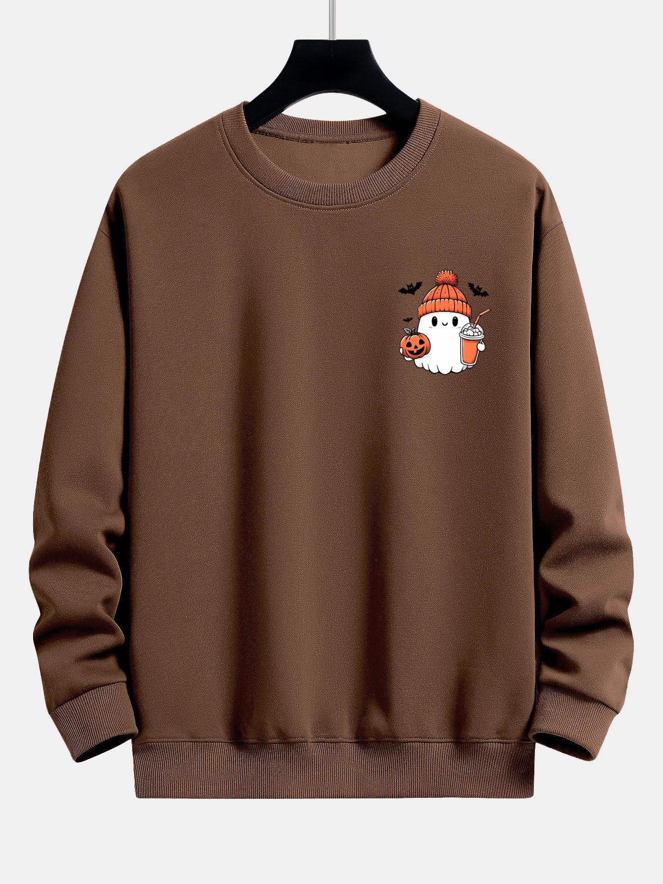 Halloween Geister Kürbis Druck Lässiges Sweatshirt