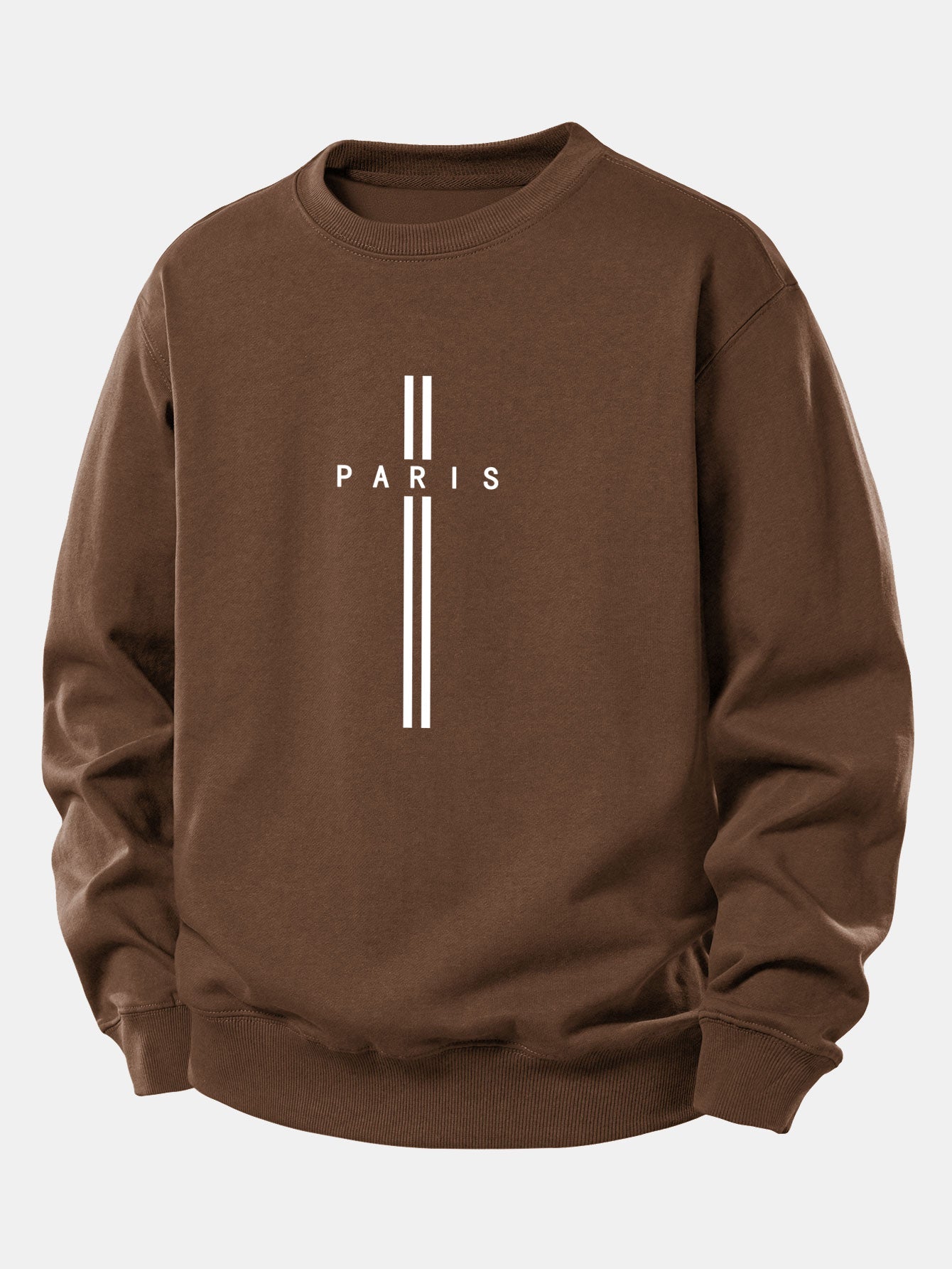Locker sitzendes Sweatshirt mit Paris-Streifenmuster
