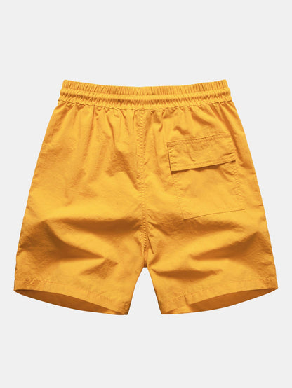 Herren Mid-Length Badehose mit Kordelzug