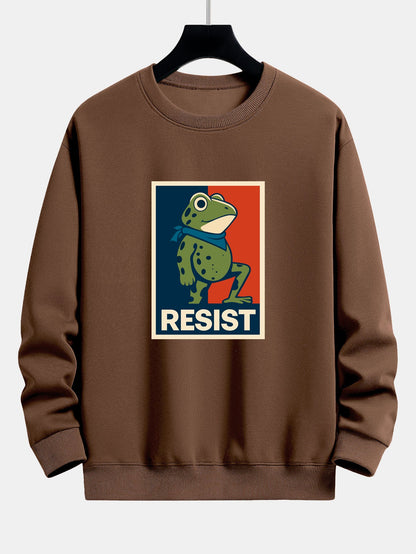Resist Froschdruck Locker sitzendes Sweatshirt