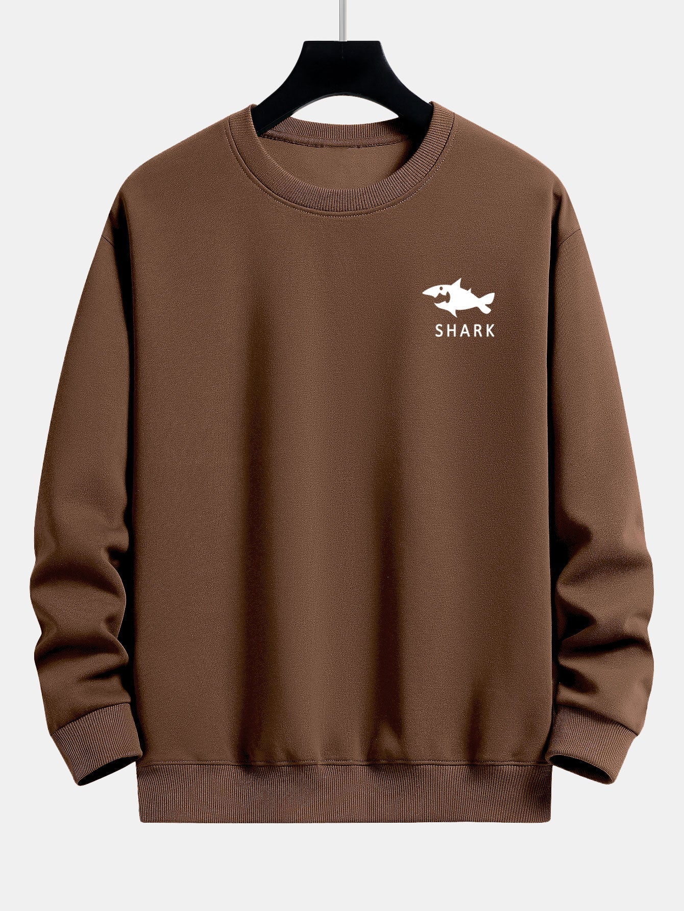 Hai-Motiv Sweatshirt mit lockerem Schnitt