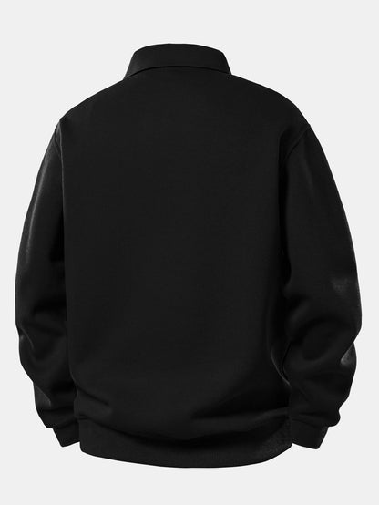 Pullover mit festem Poloshirt-Kragen