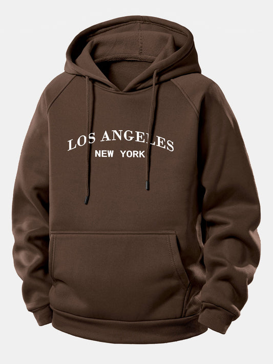 Los Angeles Bedruckter Kapuzenpullover mit Kordelzug