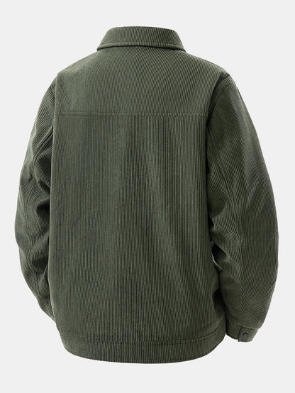 Teddygefütterte Cordjacke mit Taschen