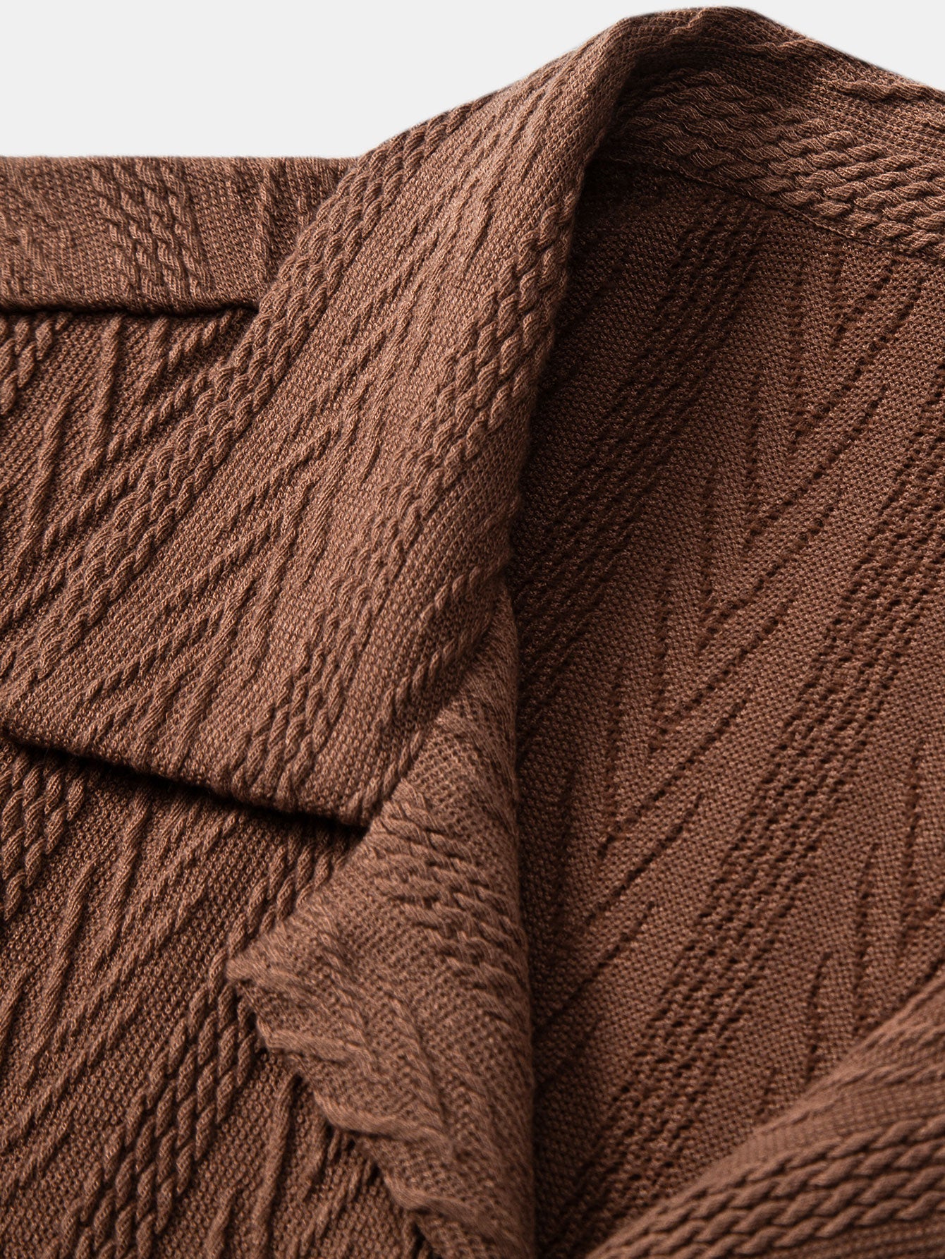 Textured Jacquard Cuban Shirt & Creased Straight Leg Trousers