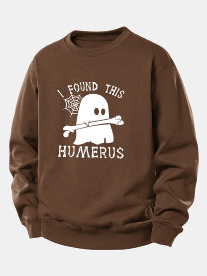 Ghost Fand Humerus Druck Sweatshirt mit lockerem Sitz