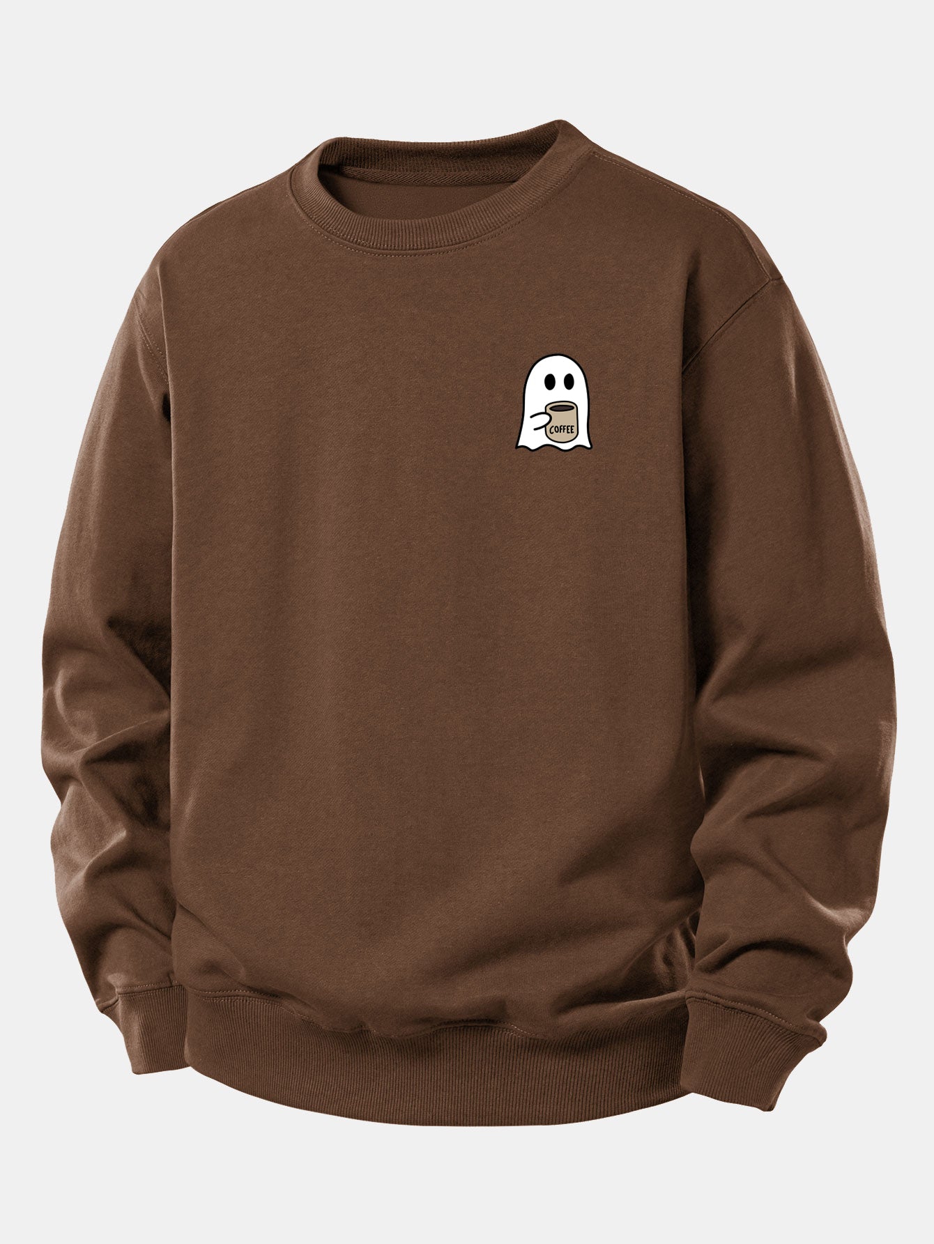 Relaxed Fit Sweatshirt with Ghost Coffee Design