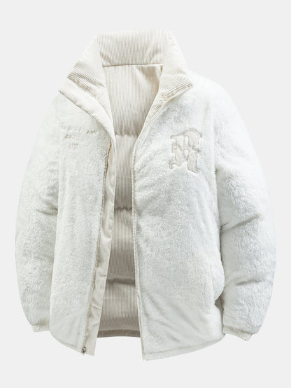 Wende-Teddy-Fleece-Cord-Mantel