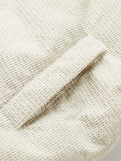 Teddygefütterter Corduroy Steppmantel mit Kapuze