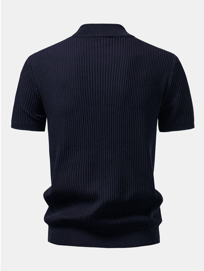 Rippstrick Rollkragen Pullover T-Shirt