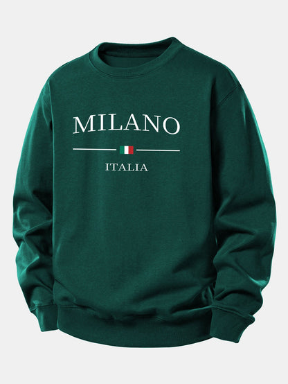 Relaxed Fit Milano Print Sweatshirt