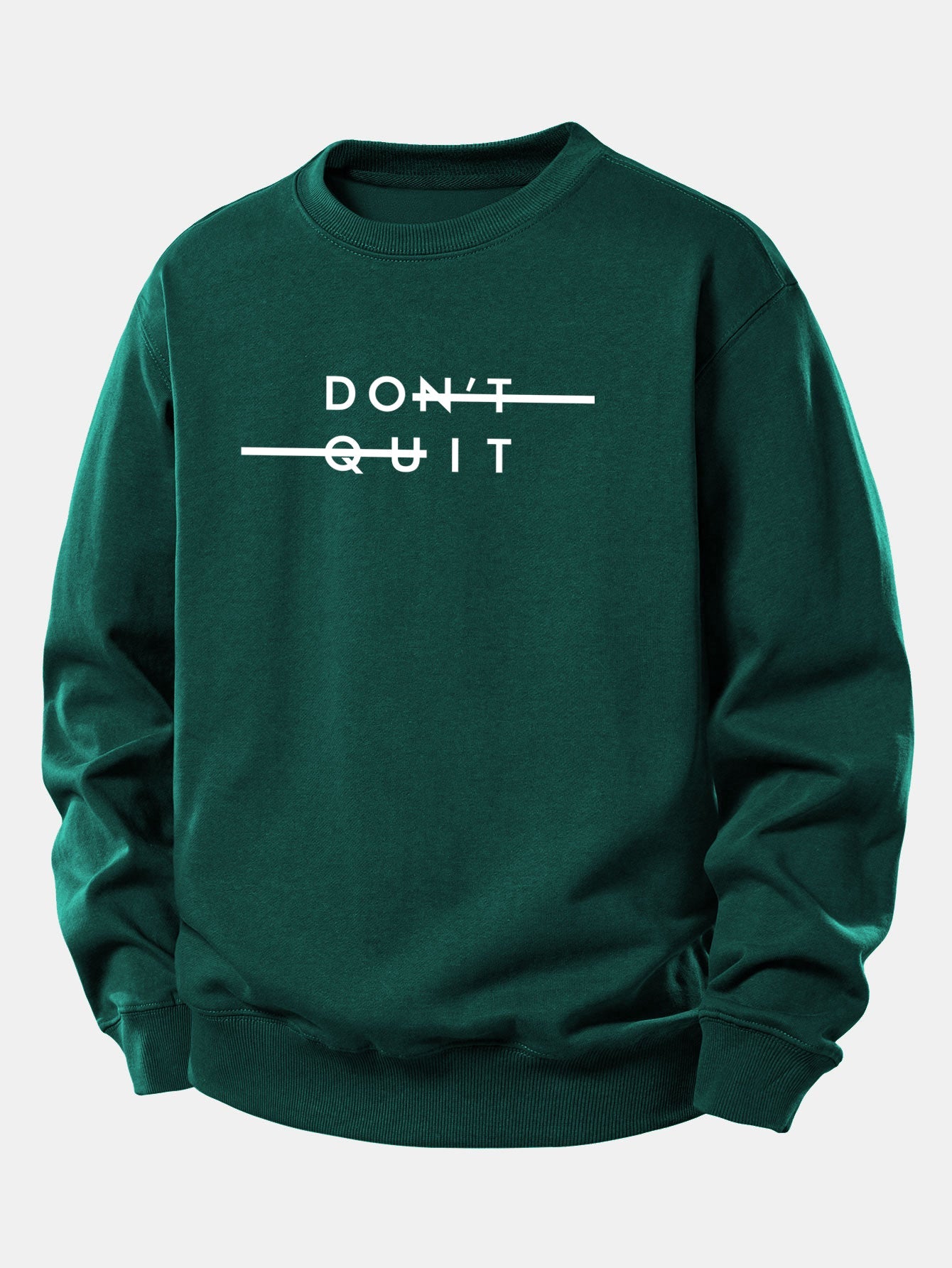 Entspannter Schnitt Sweatshirt mit 'Nicht Aufgeben' Druck