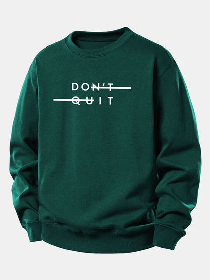 Entspannter Schnitt Sweatshirt mit 'Nicht Aufgeben' Druck