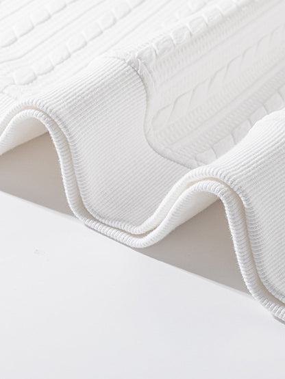 Jacquard-Sweatshirt mit Rundhalsausschnitt und Twist-Muster in lässiger Passform