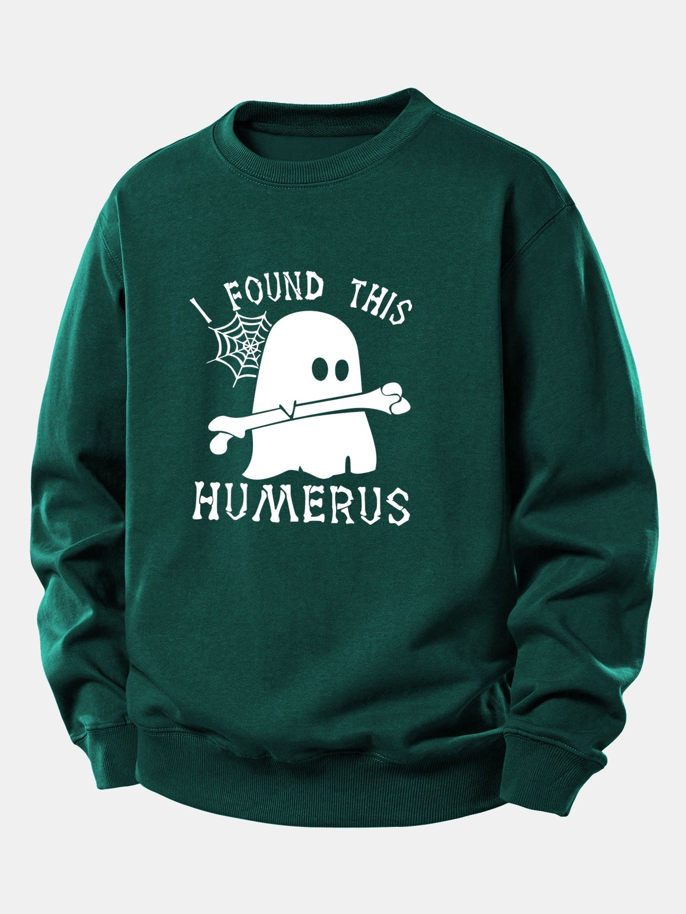 Ghost Fand Humerus Druck Sweatshirt mit lockerem Sitz